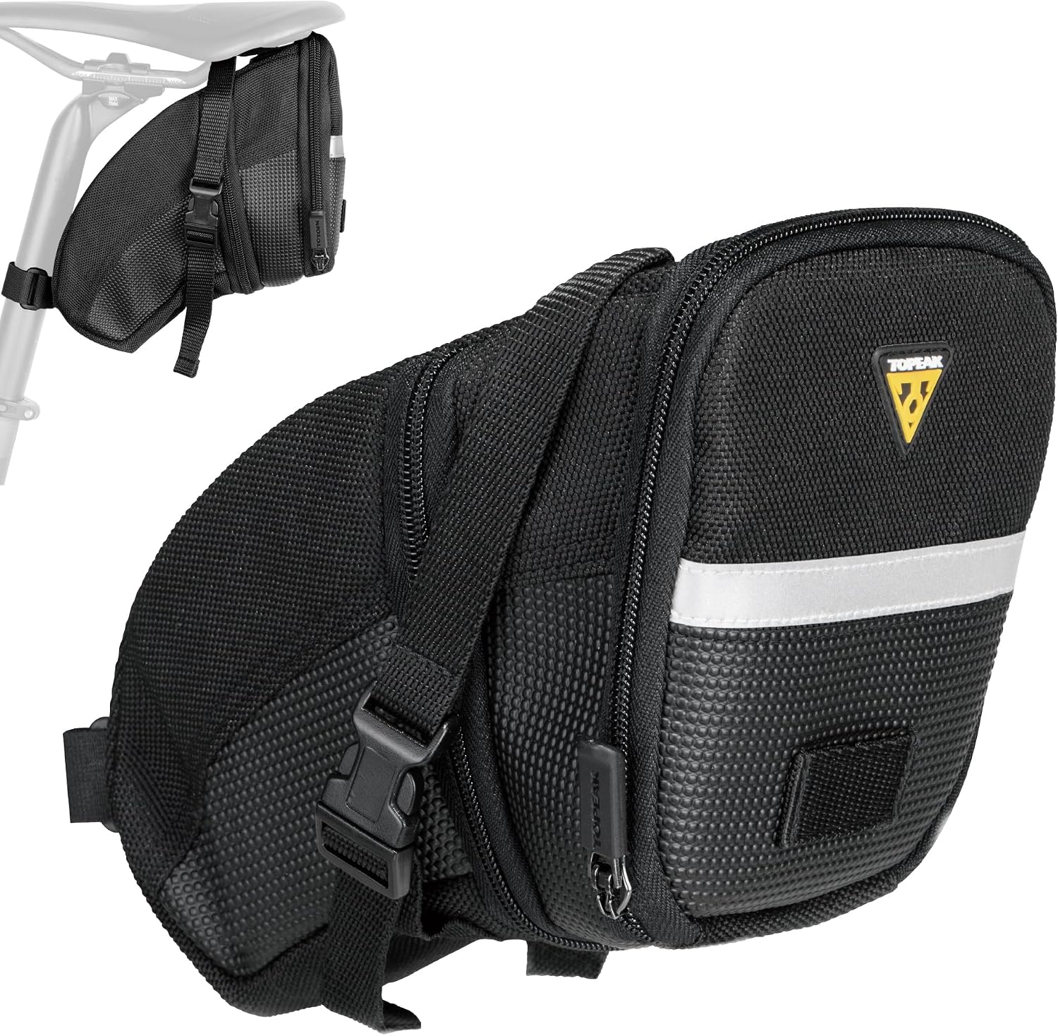 Topeak Aero Wedge Pack with Strap Mount, Large, Black