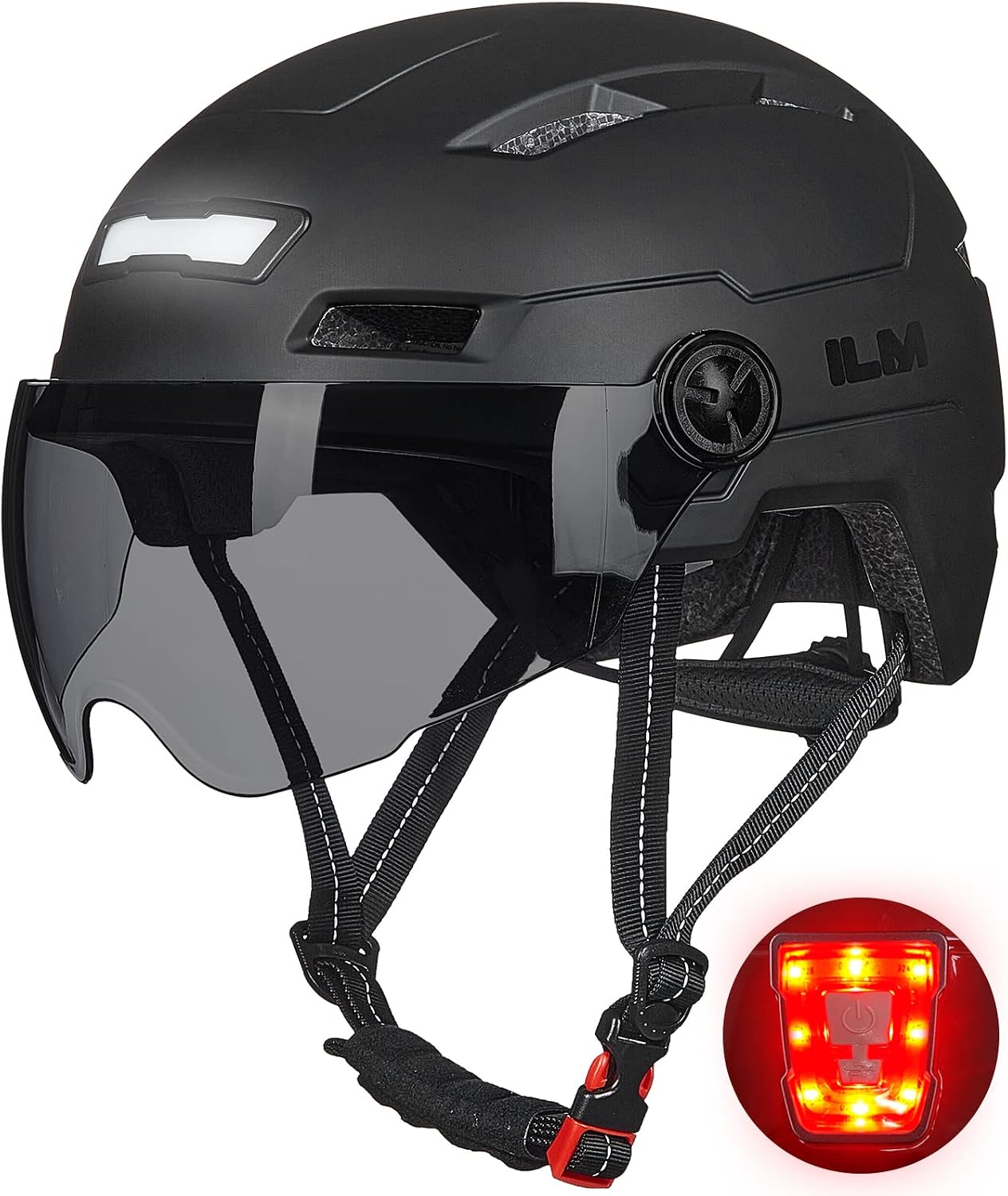 ILM Adult Bike Helmet with LED (B09BQSZYW4)